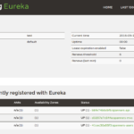 spanners-mvc and two back end services registered with Eureka