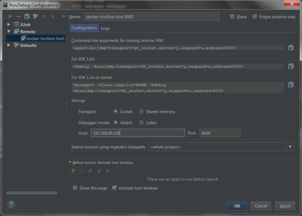 IntelliJ IDEA Run/Debug Configurations