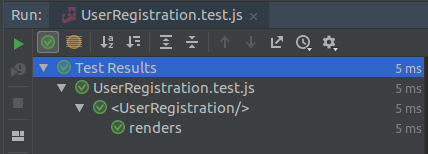 WebStorm test runner