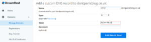 Dreamhost DNS